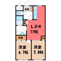 国谷駅 徒歩10分 1階の物件間取画像